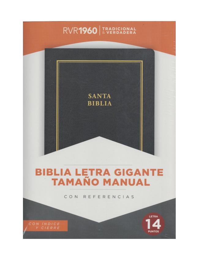 Biblia de letra Gigante con cierre e indice